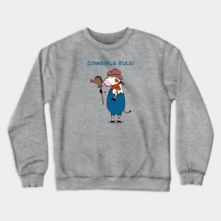 Cowgirl cow Crewneck Sweatshirt